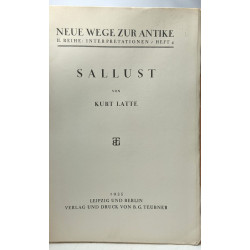 Sallust - neue wege zur antike II. Reihe: interpretationen / Heft 4