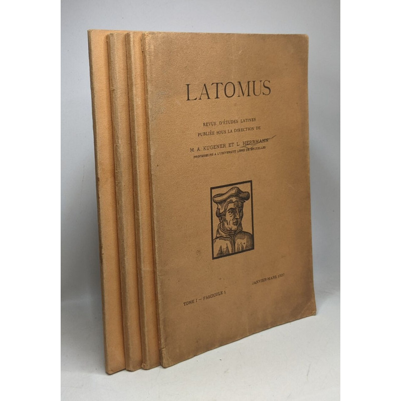 Latomus - revue d'études latines - TOME I fascicule 1 2 3 4 année 1937