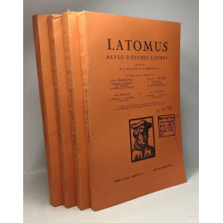 Latomus revue d'études latines - TOME XXXIII fascicule 1 2 3 et 4...