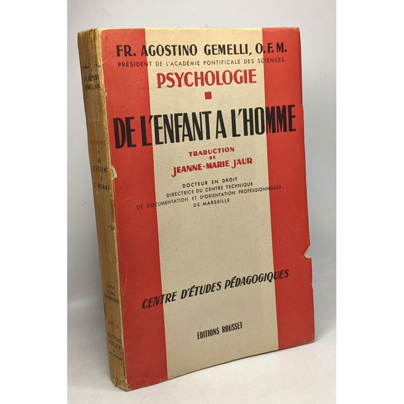 Psychologie de l'enfant à l'Homme - 10e édition