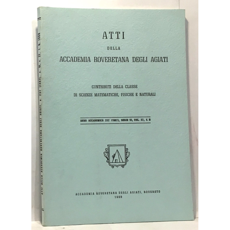 Atti della accademia roveretana degli agiati - contributi della...