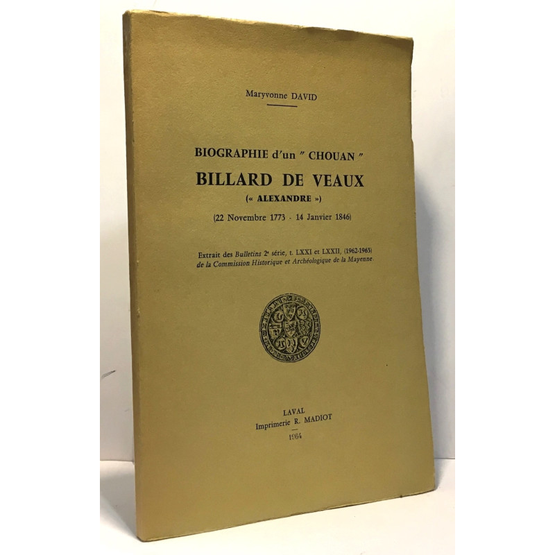 Biographie d'un "chouan" billard de veaux - 22 novembre 1773 - 14...