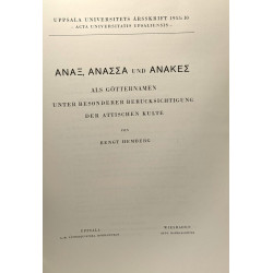 ANAΞ ANAΣΣA ANAKEΣ --- Als götternamen unter besonderer...