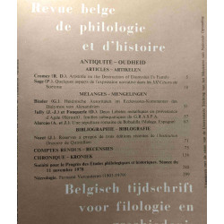 Revue belge de philologie et d'histoire - LVII 1979 fascicule 1 /...