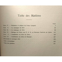 La jeunesse de Léopold Ier roi des Belges - préface de M. Henri...
