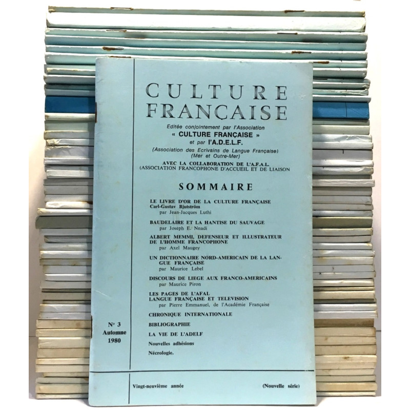 Culture Française 50 numéros non consécutifs entre 1962 et 1980 -...