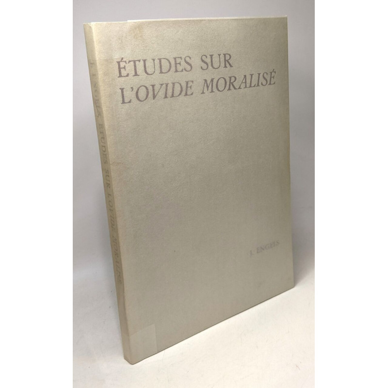 Études sur l'Ovide Moralisé