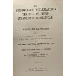 De aristophanis ecclesiazuson tempore et choro quaestiones...