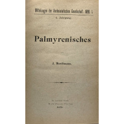 Palmyrensisches --- Mitteilungen der vorderasiatischen...