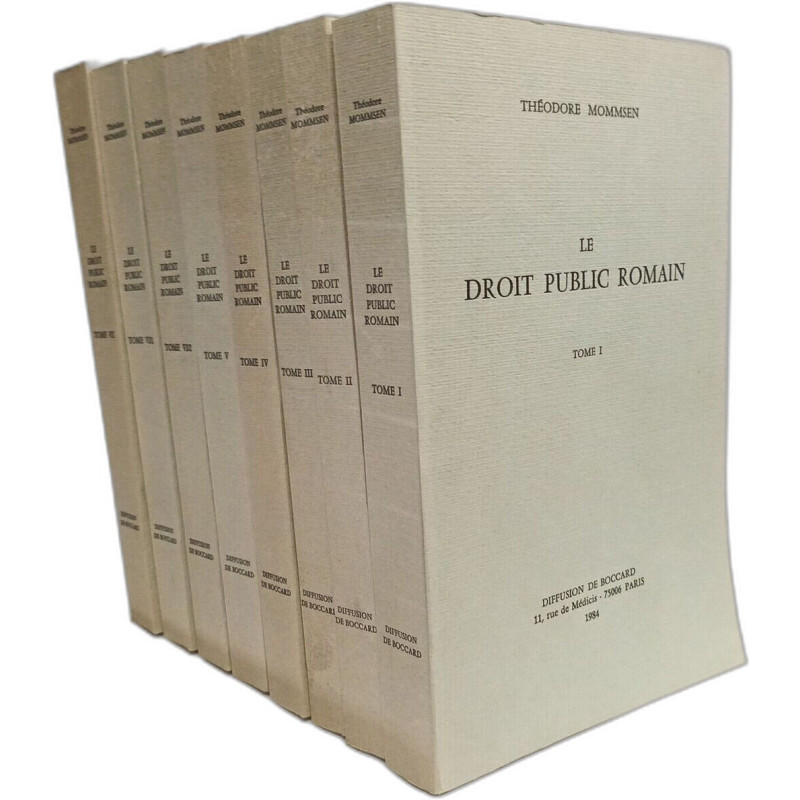 LE DROIT PUBLIC ROMAIN --- Manuel des Antiquités romaines --- TOME...