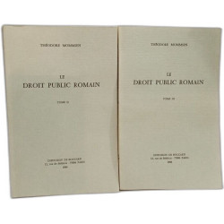 LE DROIT PUBLIC ROMAIN --- Manuel des Antiquités romaines --- TOME...
