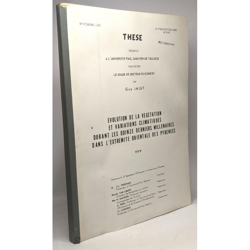 Évolution de la végétation et variations climatiques durant les...