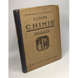 Chimie - classe de seconde - Programme du 23 Décembre 1941