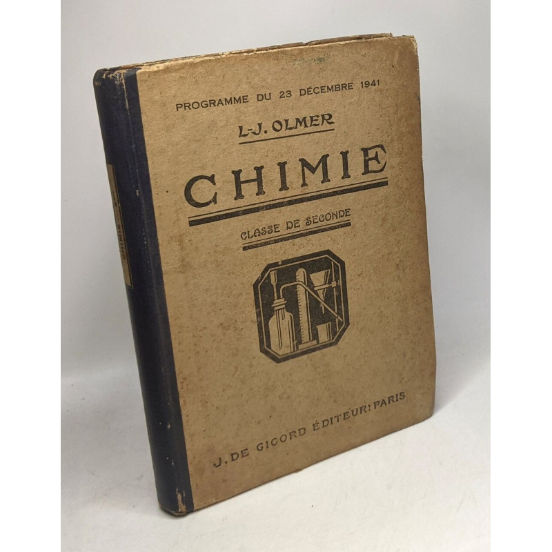 Chimie - classe de seconde - Programme du 23 Décembre 1941