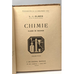 Chimie - classe de seconde - Programme du 23 Décembre 1941
