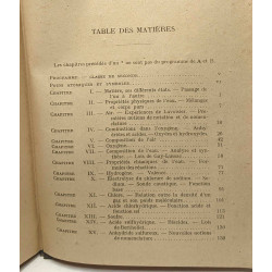 Chimie - classe de seconde - Programme du 23 Décembre 1941