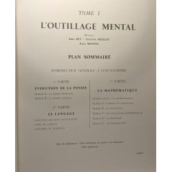 L'outillage mental pensée langage mathématique - tome I (tome premier)