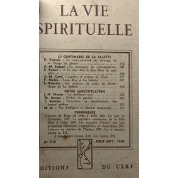La vie spirituelle n°310 --- Août-Septembre 1946 - le centenaire...