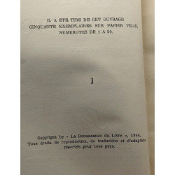 Flots mouvants - premier exemplaire sur papier velin: numéroté 1/50