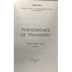 Phénomènes de transfert - fluides chaleur masse - 2e éd