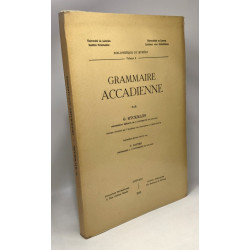 Grammaire accadienne - bibliothèque du Muséon - VOLUME 6 -