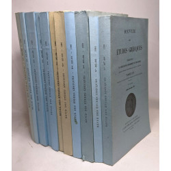 Revue des études grecques 11 volumes des n°472 à 499 année 1986 -...