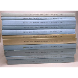 Revue des études grecques 11 volumes des n°472 à 499 année 1986 -...