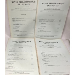 Revue philosophique de Louvain - IVe SERIE - du n°25 au N°44...