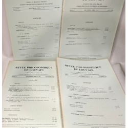 Revue philosophique de Louvain - IVe SERIE - du n°25 au N°44...