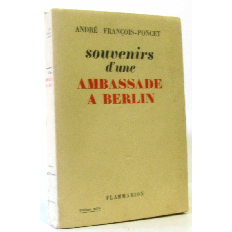 Souvenirs d'une ambassade à Berlin
