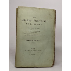 Les grands écrivains de la France - Cardinal de retz tome III