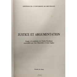 Justice et argumentation - essais à la mémoire de Chaïm Perelman