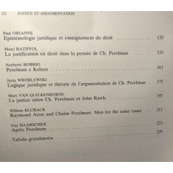 Justice et argumentation - essais à la mémoire de Chaïm Perelman