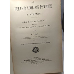 Le Culte D'Apollon Pythien A Athènes - thèse pour le doctorat