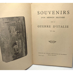Souvenirs d'un médecin militaire sur la guerre d'Italie en 1859