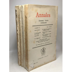 Annales - économies sociétés civilisations - 4 VOLUMES - 17e année...
