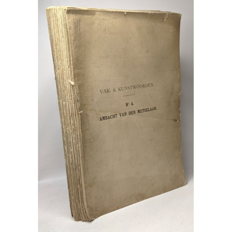 Vak- et Kunstwoorden n°4 Ambacht van den Metselaar (livre...