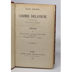 Oeuvres complète de Casimir Delavigne - théâtre II