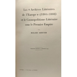 Les "archives littéraires de l'Europe" 1804-1808 et le...