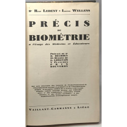 Précis de biométrie à l'usage des médecins et éducateurs