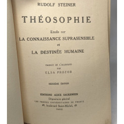 Théosophie étude sur la connaissance suprasensible et la destinée...