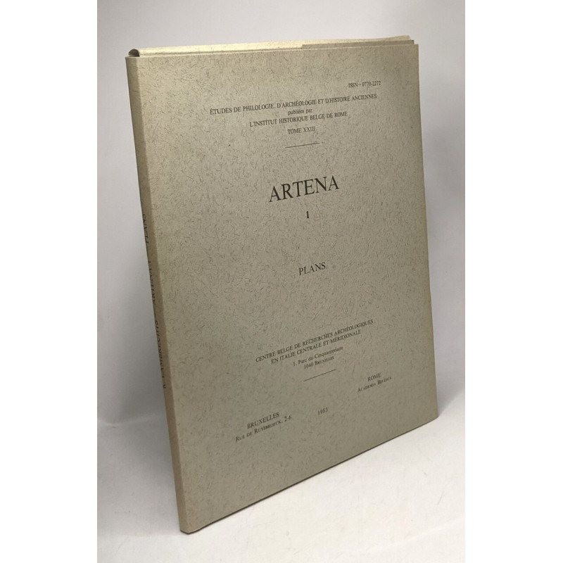 Artena 1. Plans - études philologie d'arcéheologie et d'histoire...