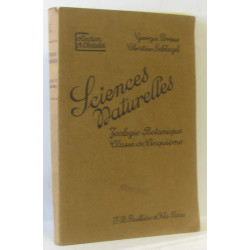 Science naturelles - zoologie botanique - classe de cinquième