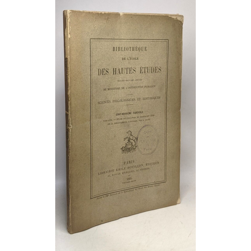 Tite-Live - étude et collation du manuscrit 5726 de la...
