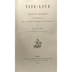 Tite-Live - étude et collation du manuscrit 5726 de la...