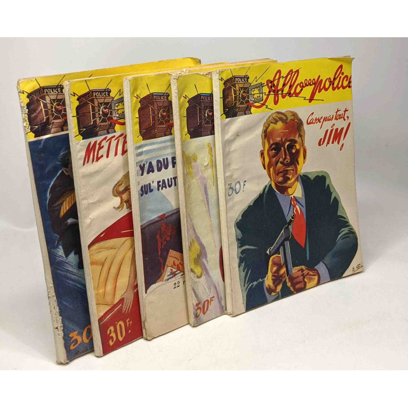 5 livres collection "allo police": du fini main, mettez les bout,...