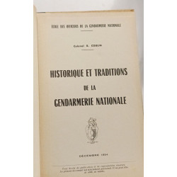 Historique et traditions de la Gendarmerie Nationale --- Ecole des...