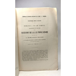 Exposé des faits demande à fin de compte liquidation et partage de...