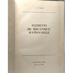 Eléments de Mécanique Rationelle