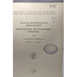 Annual egyptological bibliography / Bibliographie égyptiologique...